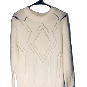 Magaschoni Cream Cut Out Llama Wool Sweater